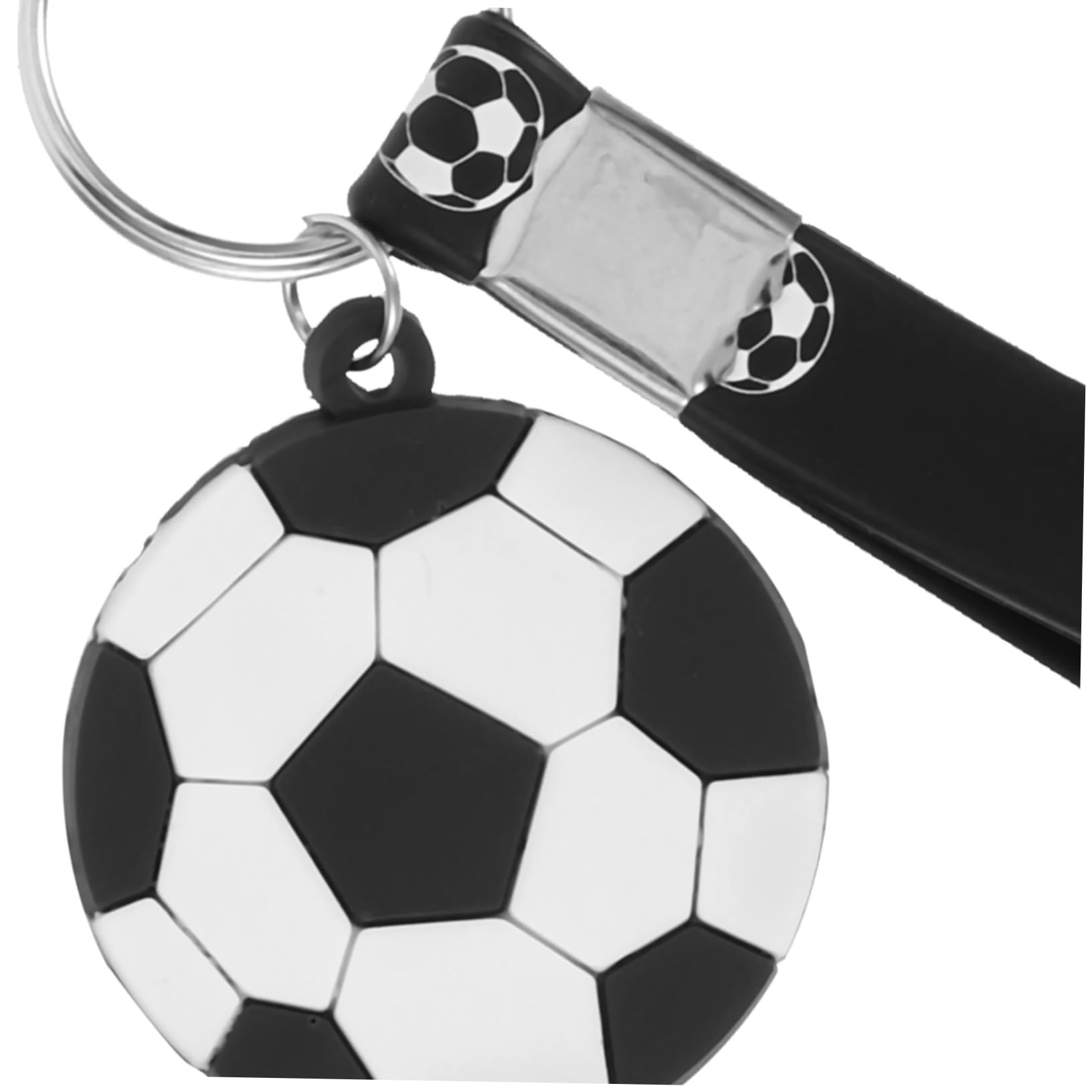 Abaodam Fußball Schlüsselanhänger Silikon Schlüsselketten Dekoration Für Taschen Rucksäcke Für Fußballfans Partys Weiße Schwarze