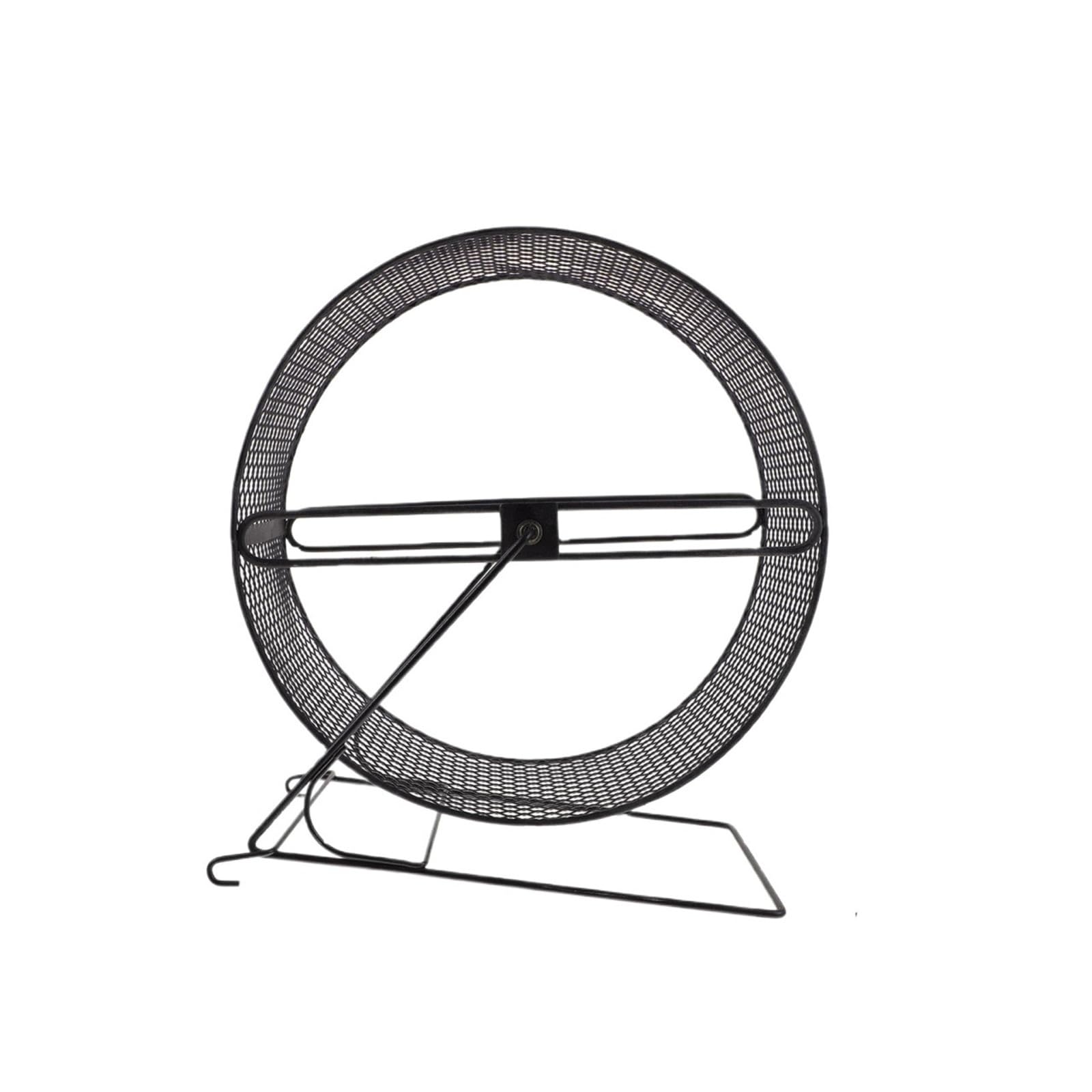 Rueda silenciosa y duradera para hacer ejercicio, para hámster, para mascotas pequeñas, juguete divertido de hierro, material de hierro (blanco, S)