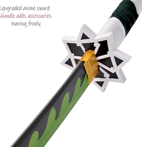 Miniatura 4 de Espada Demon Slayer de 41 pulgadas, con espada de anime de soporte, espada Zenitsu, espada Tanjirou y espada Rengoku, varios estilos disponibles