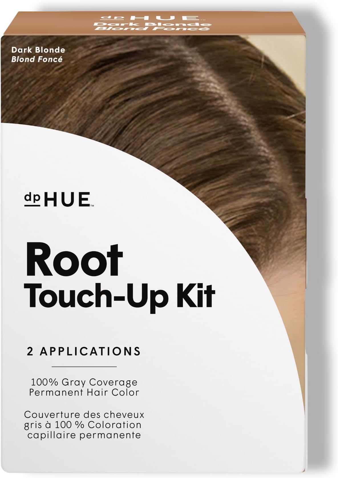 Root Touch-Up Kit - Dark Blonde, 2 Applications - Permanent Grey Hair Touch Up & Root Cover Up Solution - Low Ammonia, Salon-Quality Creme Hair Color Made in Italy