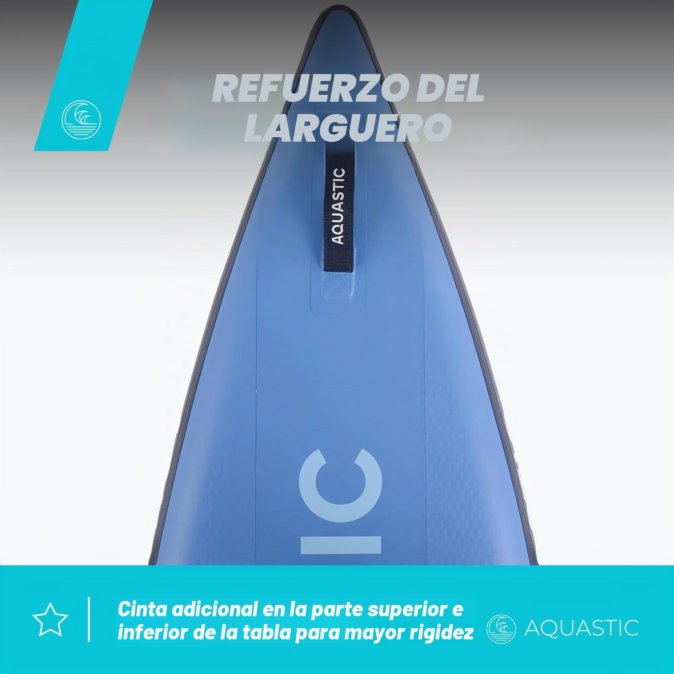 AQUASTIC Touring Pro 14'0″ | Sup Touring Board | Drop Stitch Line+ | PVC de una Sola Capa 2200 g/m² | 427 × 76 × 15 cm | 355 L de Capacidad | 170 kg de Carga | Espuma EVA | Lino Cargo