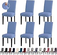 Vista 41 de Fundas de Silla de Navidad, Juego de 4 Fundas Elásticas para Sillas de Comedor, Protectores de Silla para Decoración de Navidad/Decoración del Hogar