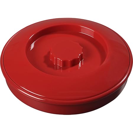 Carlisle FoodService Products 047505 Stackable Tortilla Server w/Lid, 7-1/4" / 2", Red