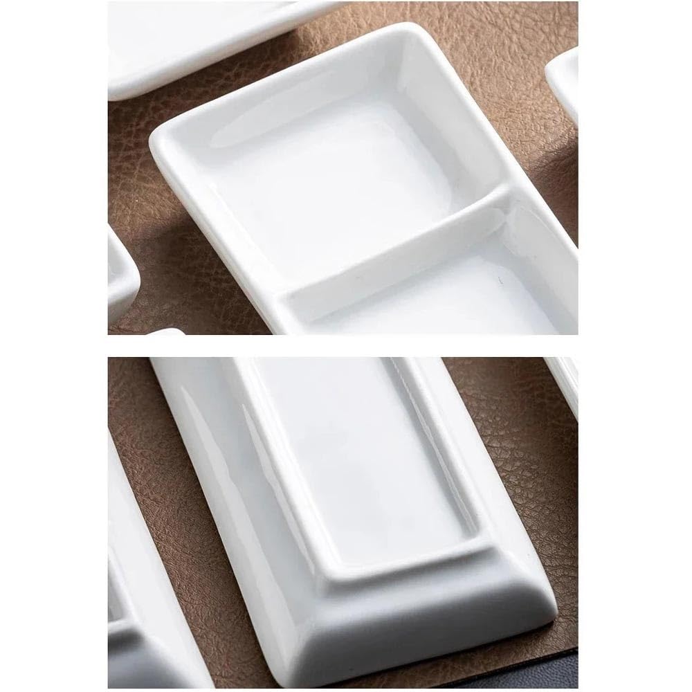 Potrawy z przyprawami Białe ceramiczne naczynie na przyprawy, do sushi, sos sojowy, naczynia kuchni molekularnej(Duży)