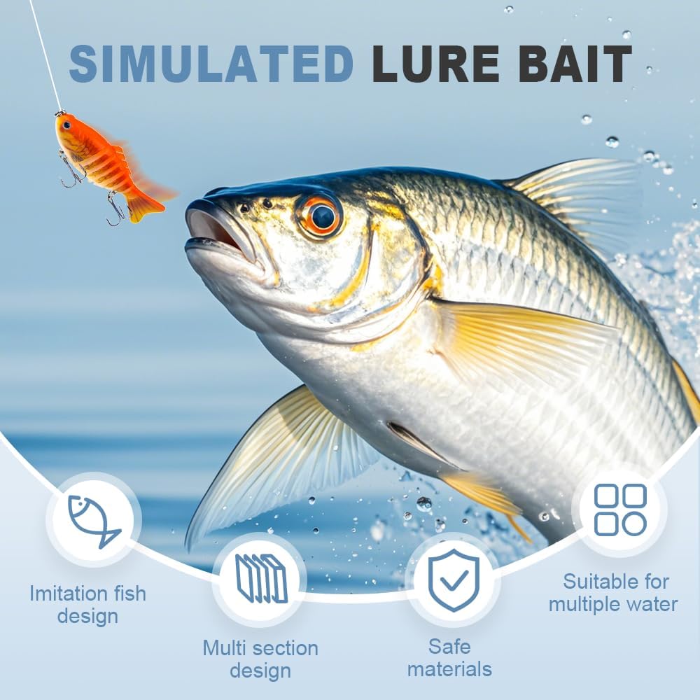 ロボットフィッシングルアー 2025 淡水&amp;海水用スイミングベイト 3Dスイミングベイト 初心者 アマチュア プロ向け