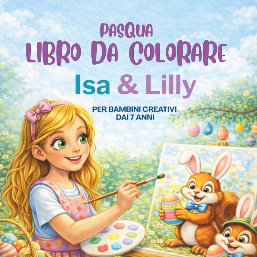 Libro da Colorare di Pasqua per Bambini con Isa & Lilly: Per bambini dai 7 anni – Allegre scene pasquali e avventure primaverili – Perfetto regalo di ... schermo (Isa & Lilly entdecken die Welt)