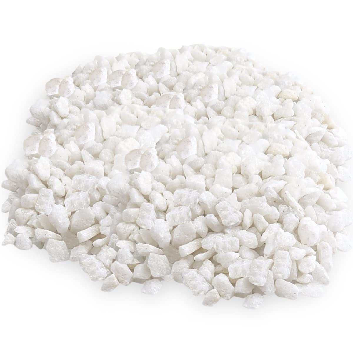 River Rocks Decorative Ornamental Vase Filler Aquarium Gravel White, Mini 5 lbs - Landscaping Pebbles for Indoor Plants, Fish Tank Gravel, Terrarium &