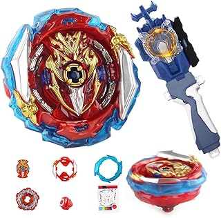 Bey Battling Top, B-173 Infinite Achilles 1-Piece Sparking Launcher with Stickers, Bey Battle Burst Battling Tops with Launchers Set, Burst quadrive Gyros for Boys Kids Birthday Party Idea Gift