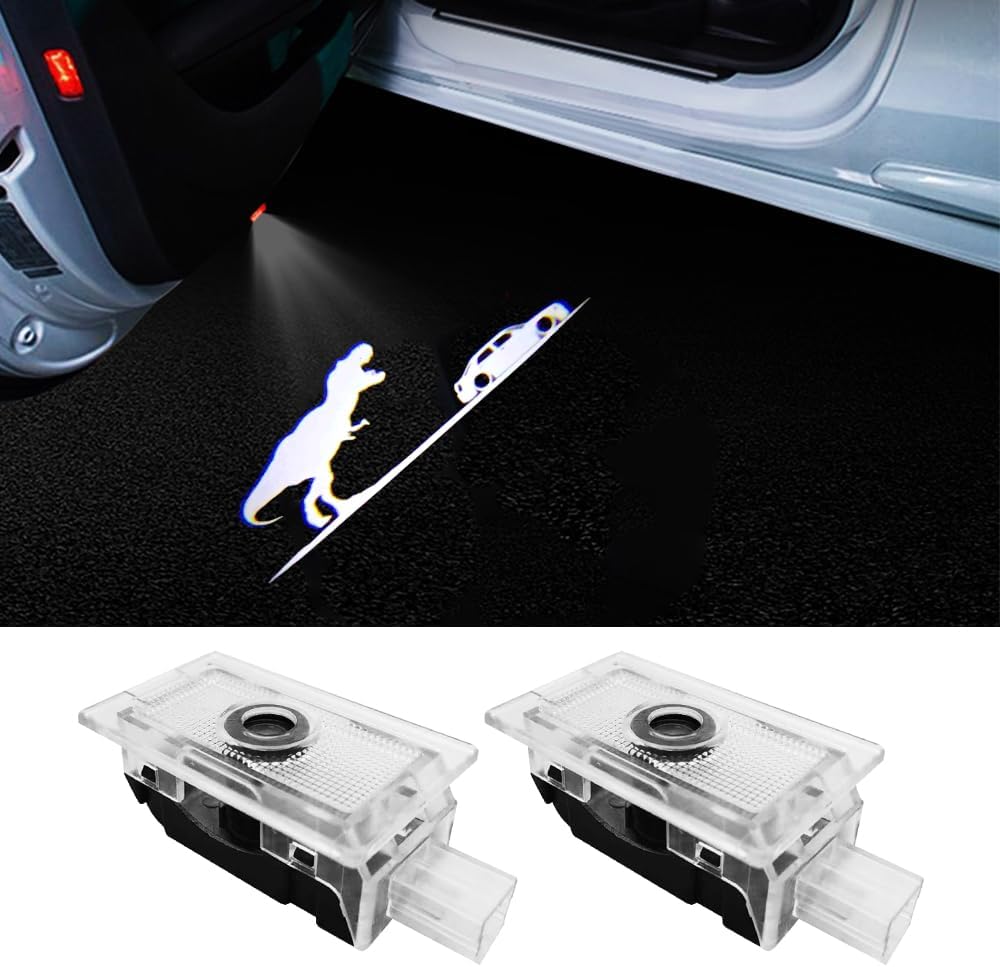 2PCS Custom Door Logo Lights Projector Compatible with 300 300C 300S 2005- Present LED Ghost Shadow Light Laser Puddle Lamp Car Accessories (Custom Logo)