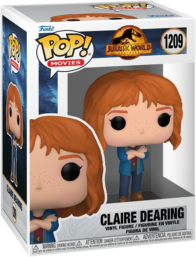 POP Jurassic World Dominion - Claire Dearing Funko Vinyl Figure (Bundled with Compatible Box Protector Case), Multicolor, 3.75 inches