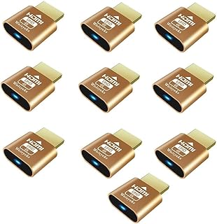 Woieyeks 4K HDMI Dummy Plug,Virtual Display Adapter,Headless Ghost Virtual Display Emulator for Ethereum ETH ZEC BTC Mining UHD 3840x2160@60hz (10-Pack)