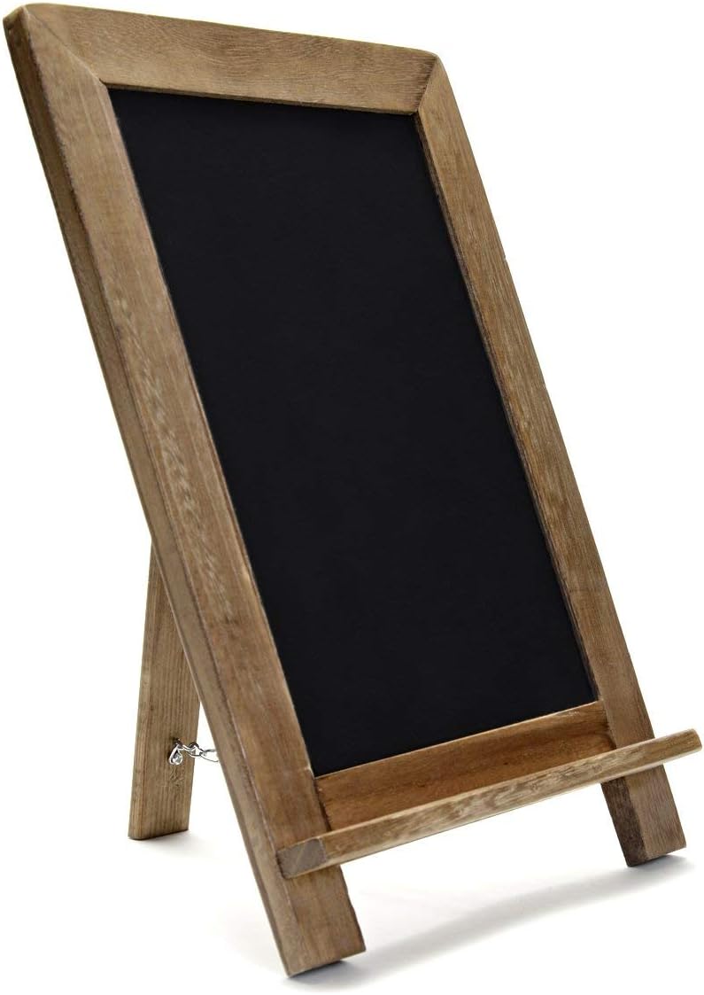 Tabletop Chalk Boards with Frame by VersaChalk (13"x9", Magnetic Surface) A Frame Chalk Board Sign for Business, Bistro Bar, Parties, Artisits w/1 White Fine Tip (3mm) Liquid Chalk Marker