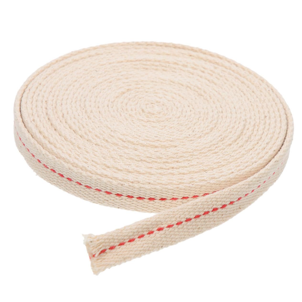 Happyyami 1Roll Cotton Kerosene Lamp Wick Replacement Wide Oil Lantern Wicks for DIY Oil Lamps Steady Flame Vintage Look for Kerosene Lanterns and Crafting