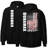 Duramax Hoodie Mens Diesel Truck Sweatshirt American Flag With American Flag