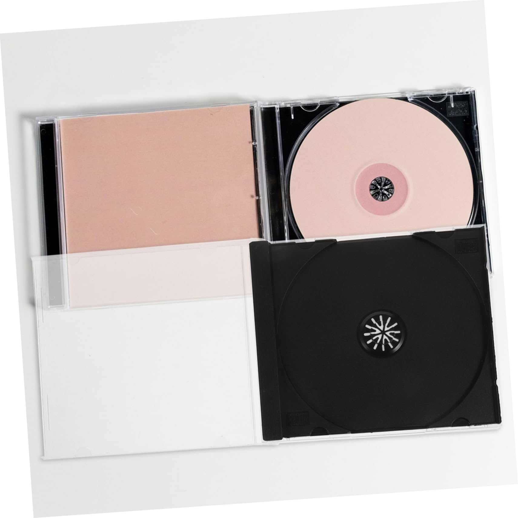 Amosfun 25 Pz Custodia CD custodie cd porta tieni il ia per dvd porta del ie per scatole di Archiviazione plastica