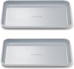 Caraway Non-Stick Ceramic Baking Tray - Naturally Smooth Ceramic Coating - Non-Toxic, PTFE and PFOA Free - Perfect for Baking, Roasting and More - Medium - Cream