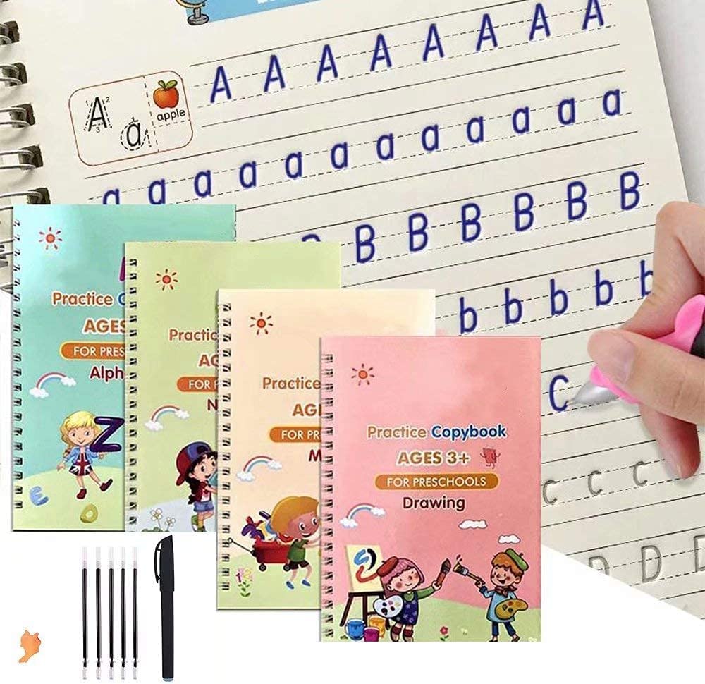 ECVV Magic Practice Copybook for Kids -Reusable Writing Practice Book The Print Handwiriting Workbook(Alphabet Book)
