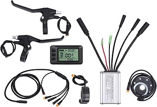 BOROCO 36V 48V 15A Bicycle Motor Controller LCD7U Panel Fingure Throttle Kit for Mountain Bikes Road Bikes,Fully set waterproof