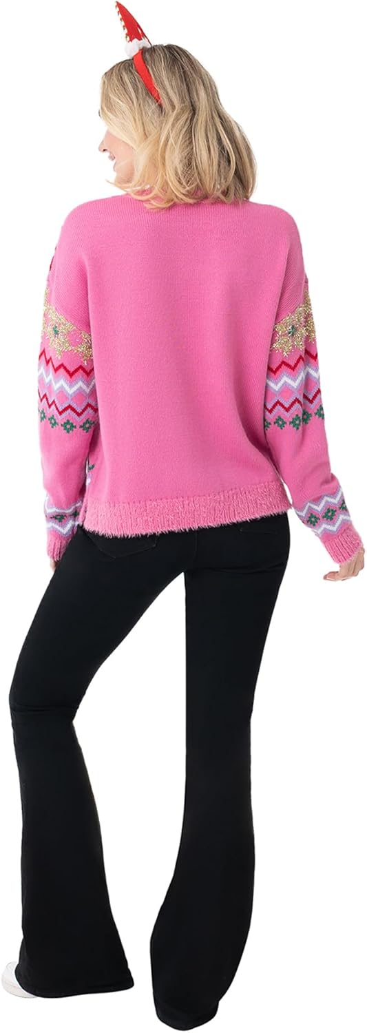 Blizzard Bay Women's Crew Neck, Long Sleeve, Ugly Christmas Sweater - Image 4