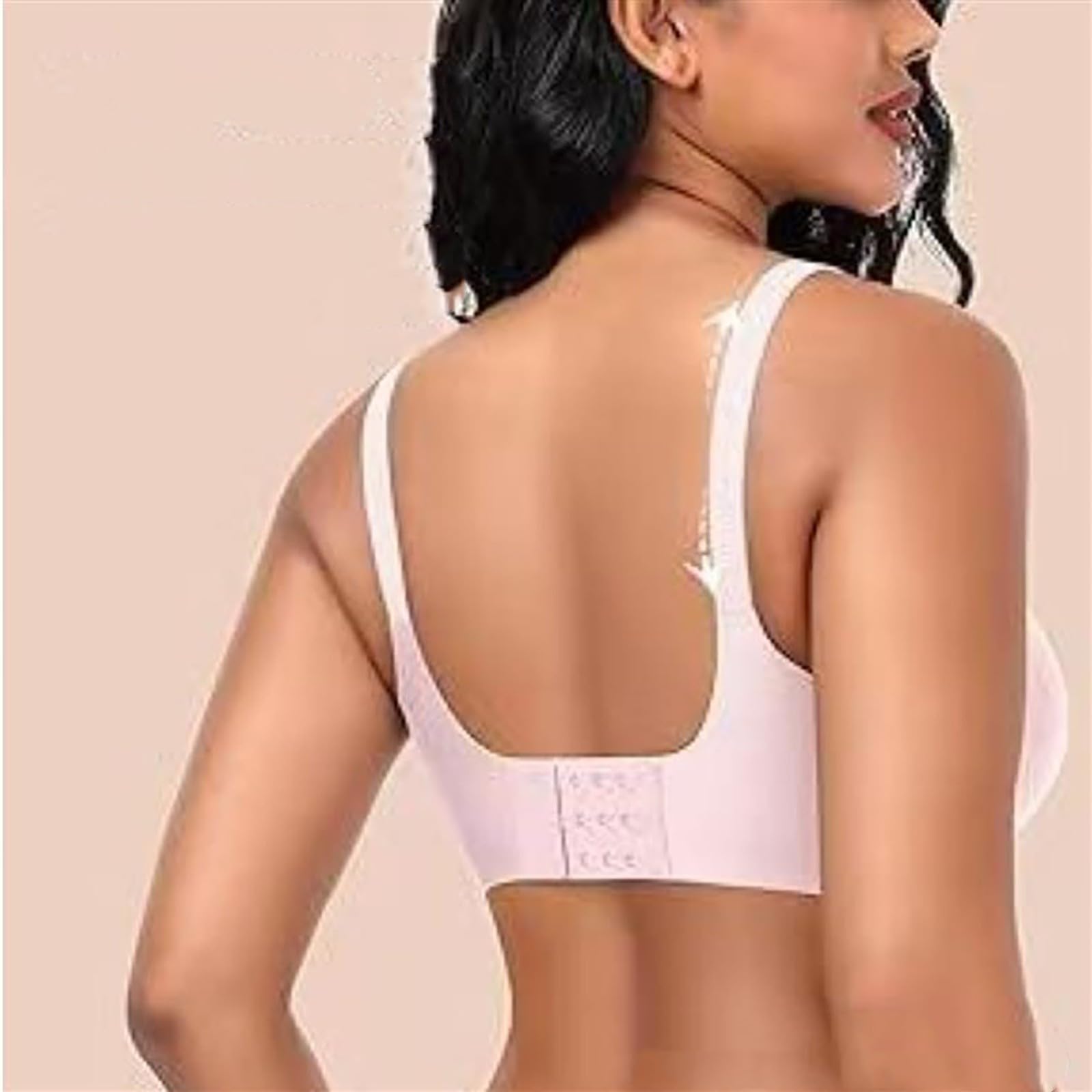 Biustonosze damskie UK Bezprzewodowy biustonosz push-up bez fiszbin podtrzymujący Podnieś Bezszwowe duże piersi Wyściełane Plus Size Sportowy komfort Biustonosze push-up z pełnym pokryciem Minimiser