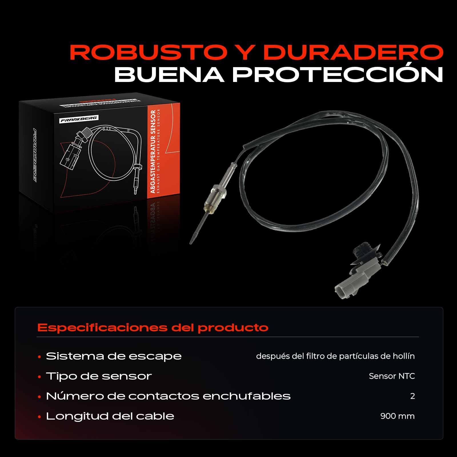 Frankberg Sensor de temperatura de gases de escape 8200854170