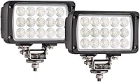 Vista 1 de Lightronic Luz de trabajo LED rectangular todoterreno de 4 x 6 pulgadas, súper brillante de 6000 K blanco frío, haz de inundación para camiones