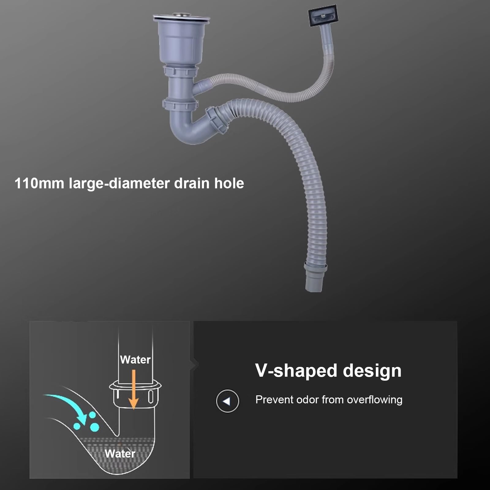 Fregadero Multifuncional, Fregadero de Cocina de Esquina en Forma de L, Acero Inoxidable 304, Lavabo Individual con Grifo Giratorio de 360° for Lavavajillas y Limpieza de Verduras