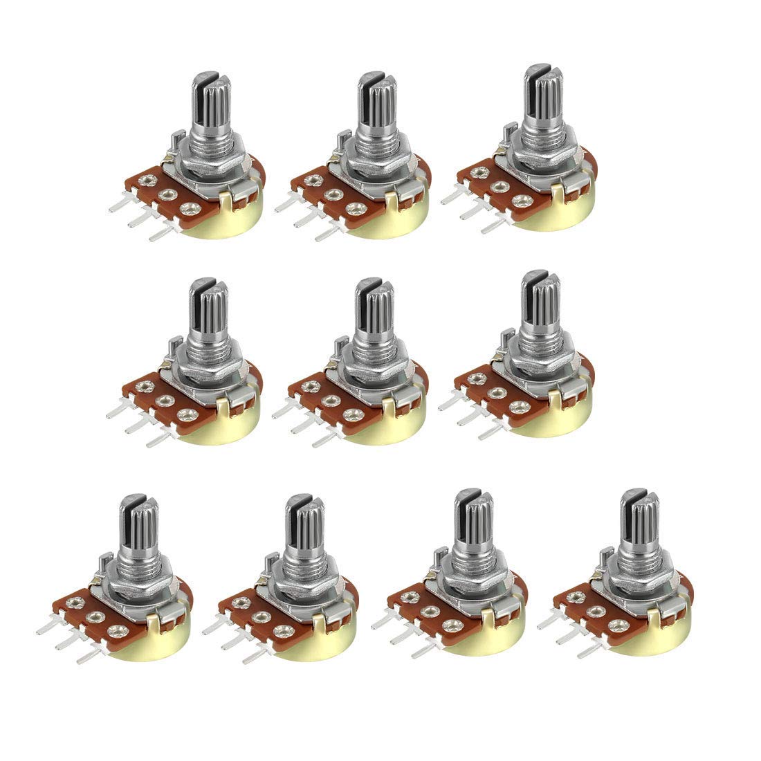 EPICTAC 10K Potentiometer 10K Ohm Linear Taper Rotary Metal Shaft Potentiometer (10 Pcs) (B08NWDN94W) Amazon Price History, Amazon Price Tracker