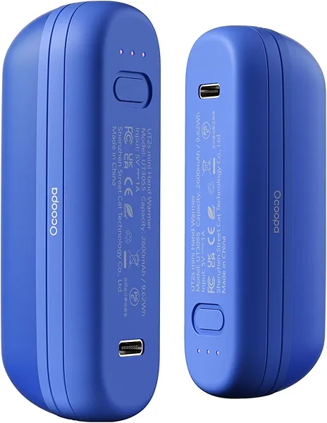 OCOOPA 2 in 1 Magnetic Rechargeable Hand Warmers, UT2s Mini Electric Handwarmers 2 Pack, Split USB-C, Reusable Portable Pocket Heater, Raynauds, Golf, Christmas, Tech Gifts for Women Men