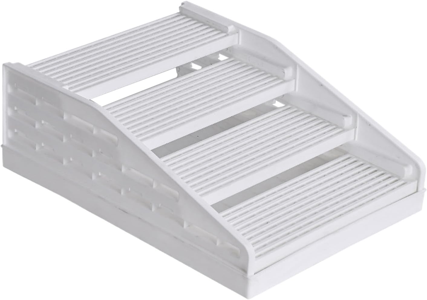 Cats Staircase, Detachable Steps, 42x32x14cm, Steps Litter Box Ramp with Filter, Cat Litters Stair, Adjustable Grid, for Apartment Living Room Bedroom Balcony