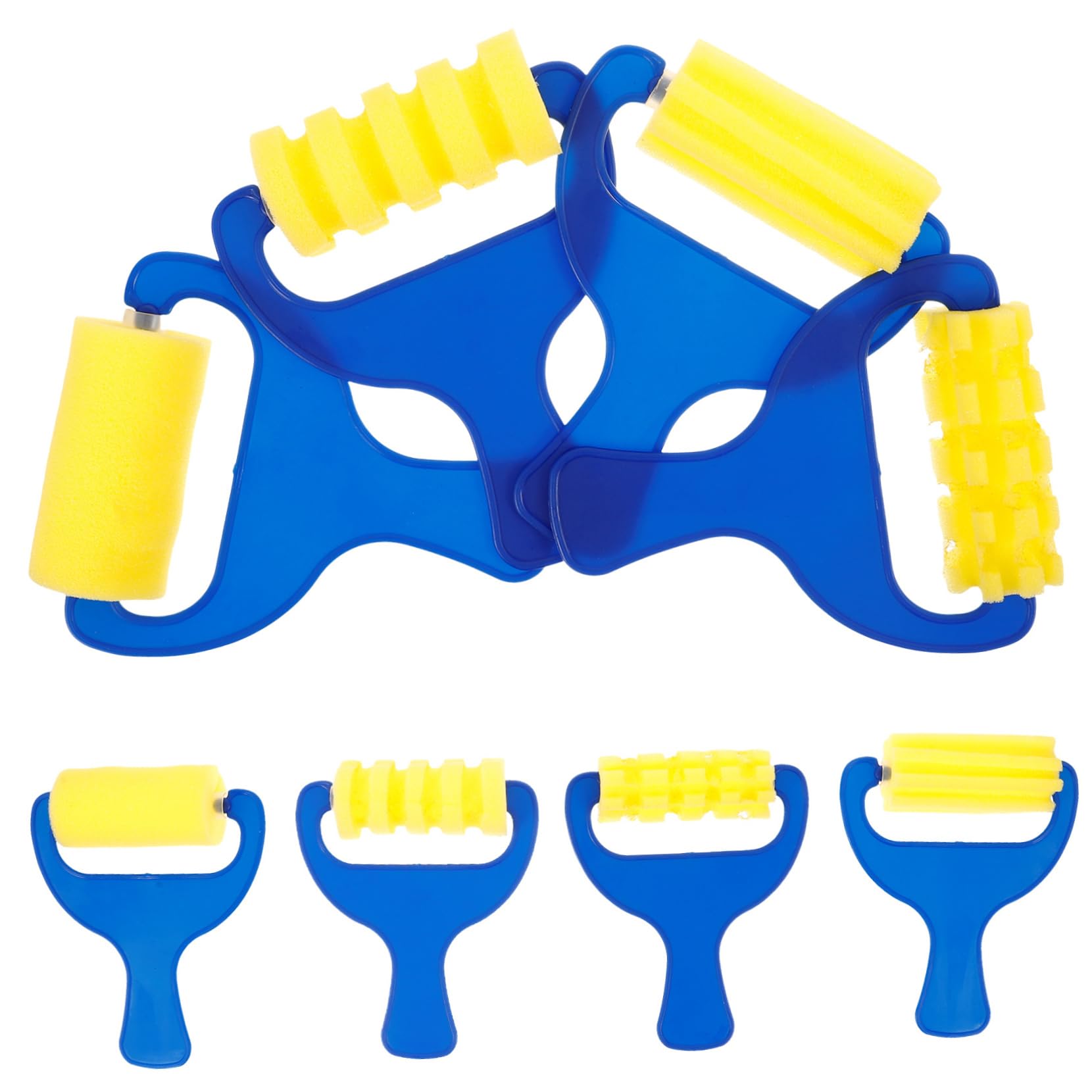 OSALADI 8Pcs Sponge Drawing Roller for Creative Graffiti Tool for Painting Doodling Art Projects Fun Stamp Brushes for Imagination and Learning