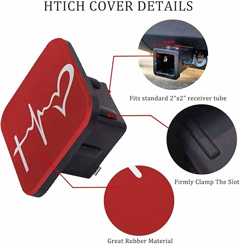 Miniatura 3 de Beabes Cubierta de enganche para enchufe, 2 pulgadas de diámetro, receptores de 2 pulgadas de diámetro, latido del corazón de la vida de Jesús,