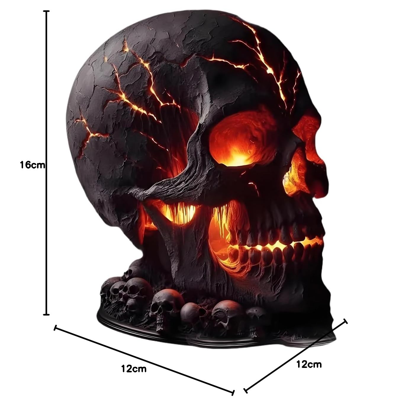 Lampada Teschio | Lampada Scheletro da Tavolo Decorazioni Halloween - Luce Scrivania Decorazioni Inquietanti Casa Interno Esterno Camera Da Letto Giardino