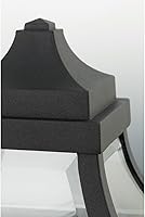 Vista 6 de Progress Lighting Endicott Collection - Farol de poste para exteriores de lino y vidrio color ámbar grabado con 1 luz, bronce antiguo