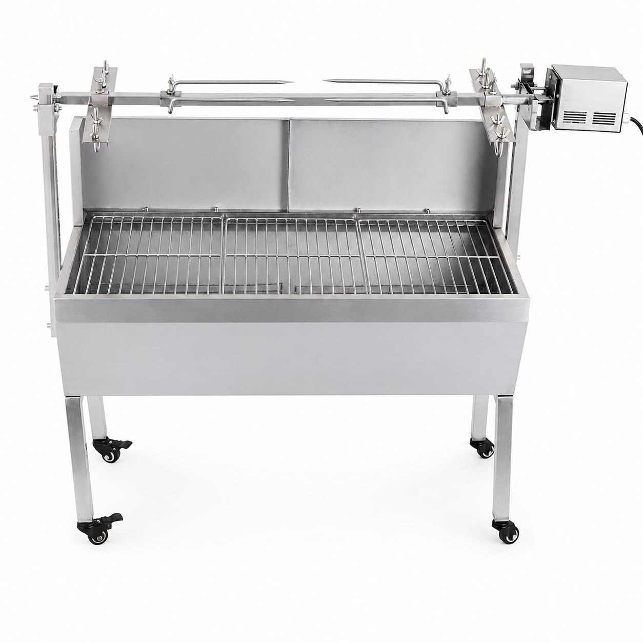Przenośny grill węglowy ze stali nierdzewnej do kurczaka i jagnięciny, regulowana regulacja ciepła, idealny na kemping i gotowanie na podwórku, sprzęt do gotowania na świeżym powietrzu premium