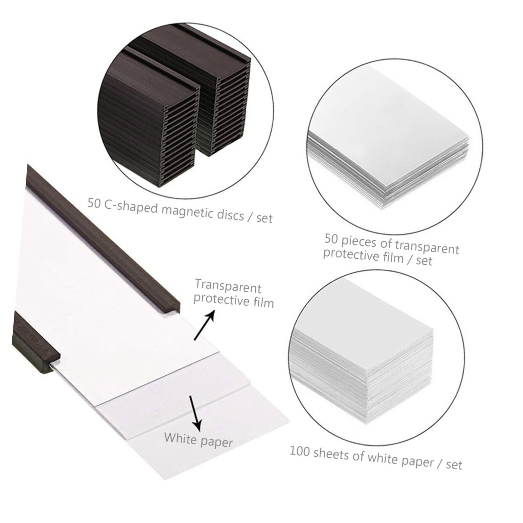 TEHAUX Clip Magnetica Design Semplice Supporto per Etichette in Carta e Gomma Porta Cartellini del Prezzo 50 Pezzi Calamita per Esposizione in Magazzino o Negozio