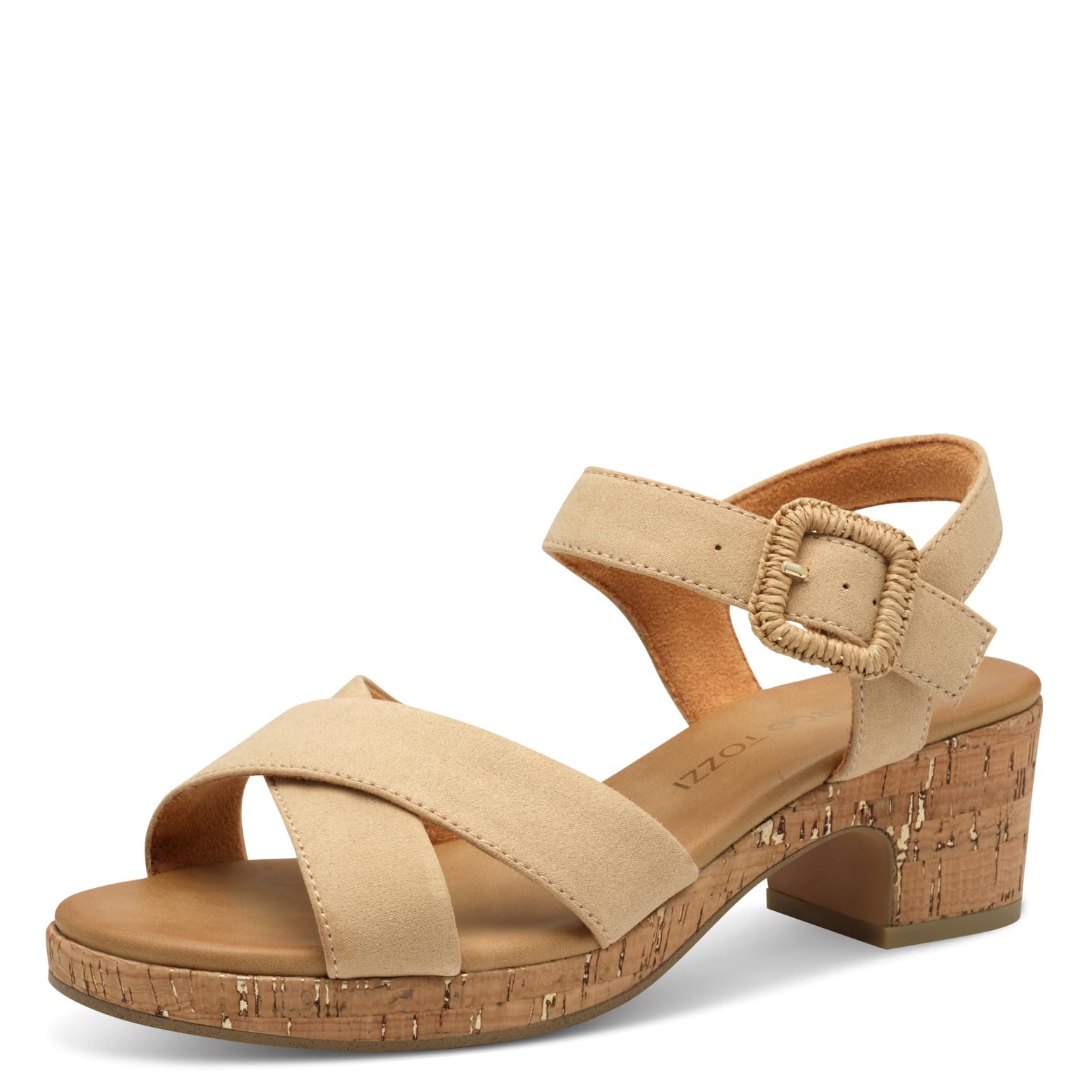 MARCO TOZZI Women's 2-28360-44 Sandals, Biscuit, 6.5 UK