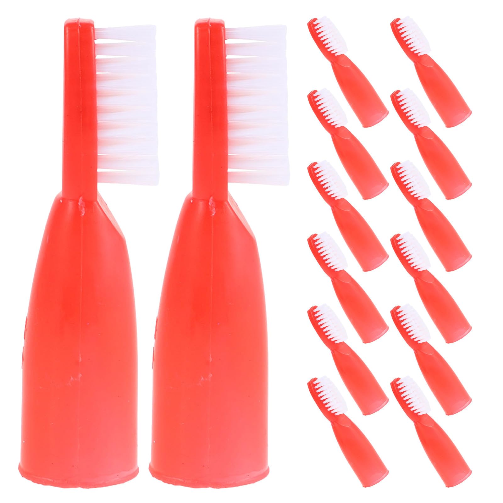 OUNONA Spazzolino da denti a dito con setole morbide da 100 pezzi - Strumento manuale per la pulizia dei denti in carcere - Spazzolino da di piccole dimensioni - Forniture portatili per la cura orale