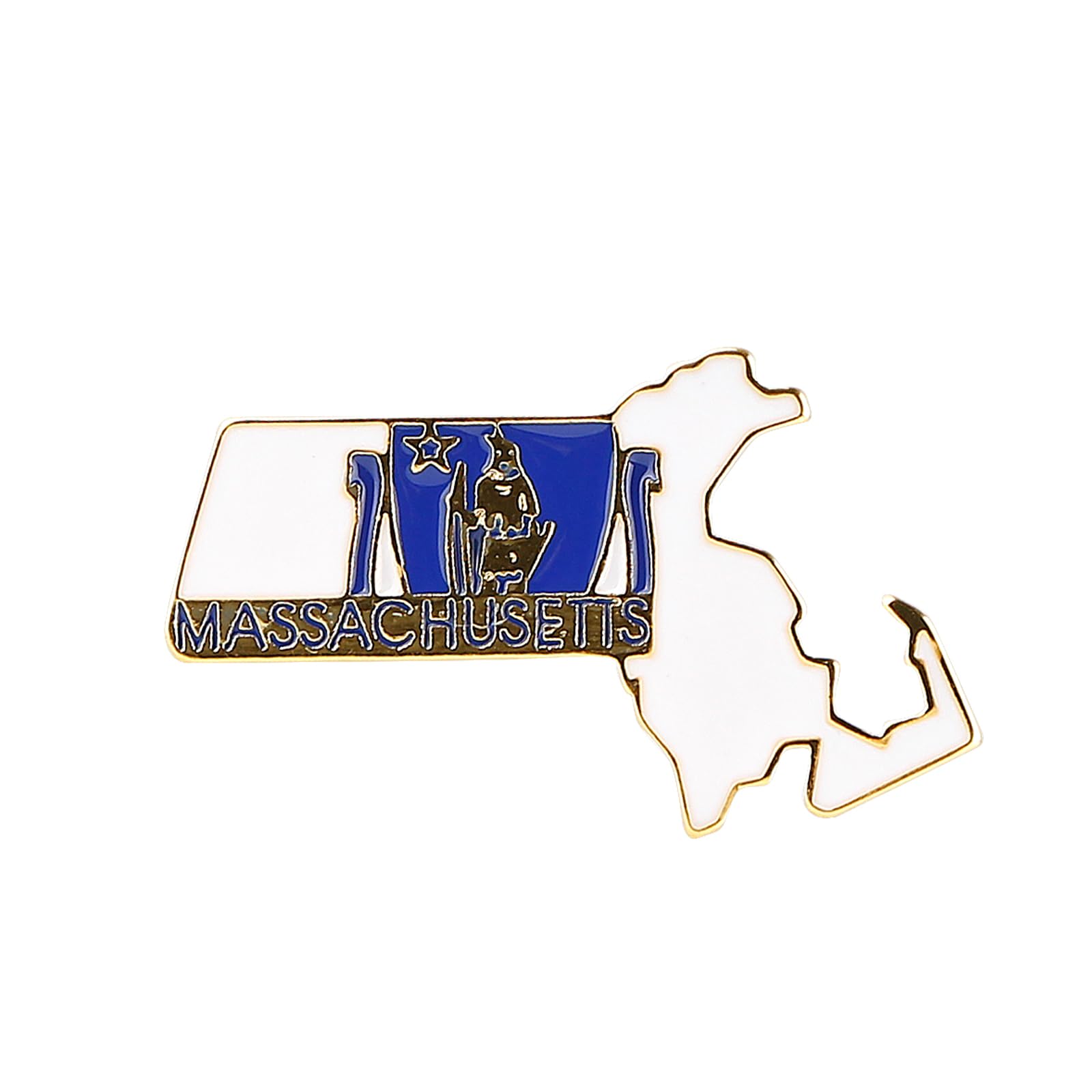 State Shaped Map Lapel Metal Pin Enamel Brooch Keepsake Beautifully Designed for Backpack Hat