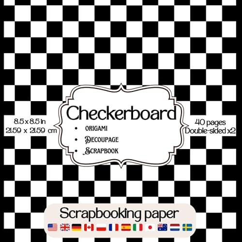 black and white checkered scrapbook paper Checkerboard Scrapbook Paper a collection of double sided black and white patterned scrapbook paper for