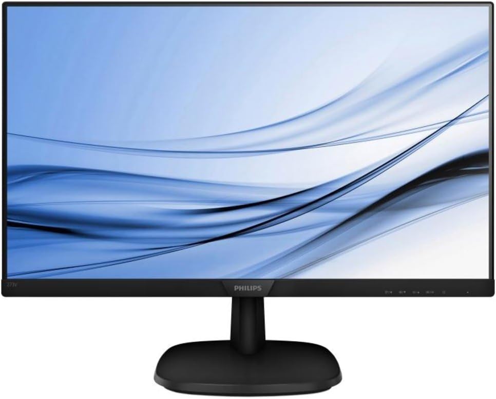 Philips Monitors 273V7Qdab Monitor 27 Pollici Led Ips Full Hd, 4 Ms, 3 Side Frameless, Low Blue Mode, Flicker Free, Hdmi, Dvi, Vga, Attacco Vesa, Audio Integrato, Nero, 27 Pollici
