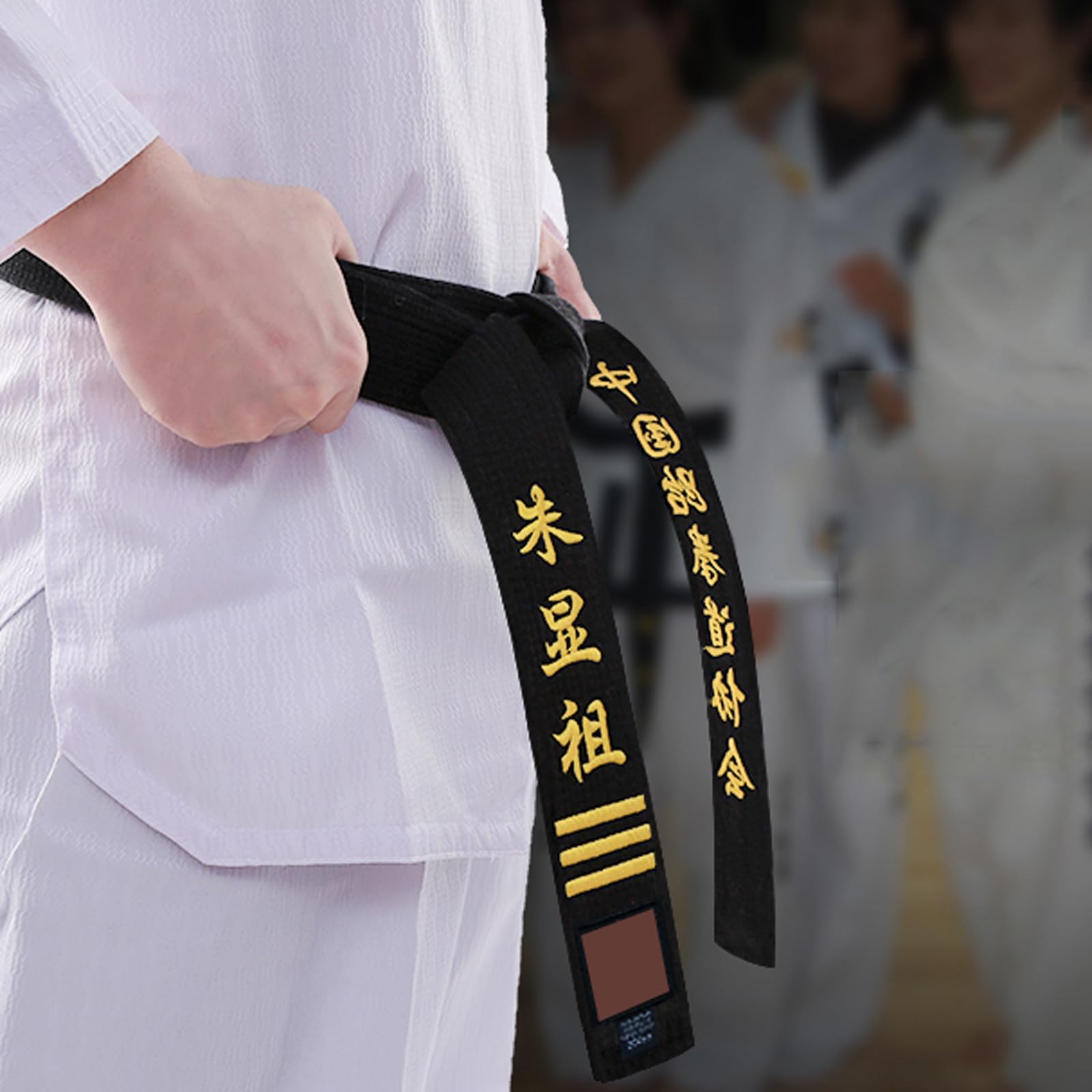 Benutzerdefinierte gestickten schwarzen Gürtel für Karate Taekwondo Martial Arts Judo, Breite 2 Zoll angepasst schwarzen Gürtel