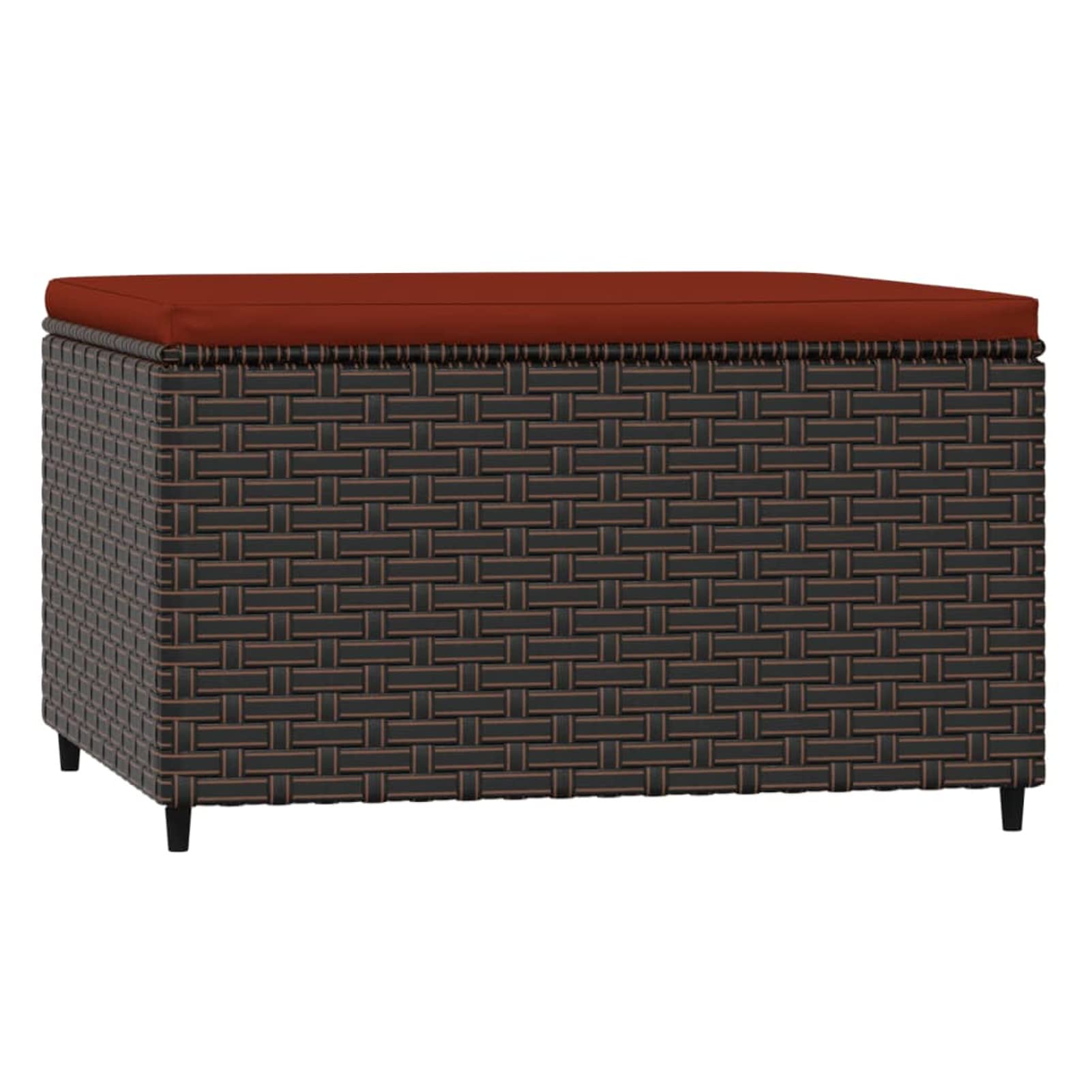 Zestaw mebli ogrodowych, sofa ogrodowa, sofa balkonowa, mały balkon, do użytku na zewnątrz, na balkon, kanapę, taboret ogrodowy, brązowy