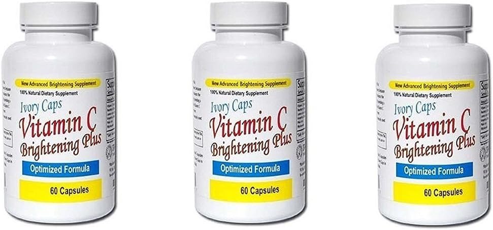 3 Pack - Ivory Caps Maximum Strength Vitamin C Brightening Plus 60 Caps