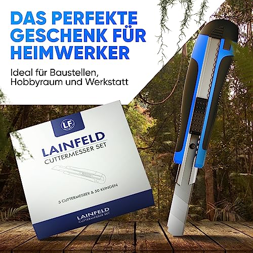 LAINFELD 120 Cuttermesser Klingen | 18mm Teppichmesser Klingen | Ersatzklingen für Kuttermesser, cutter knife | Kattermesserklinge Abbrechklingen