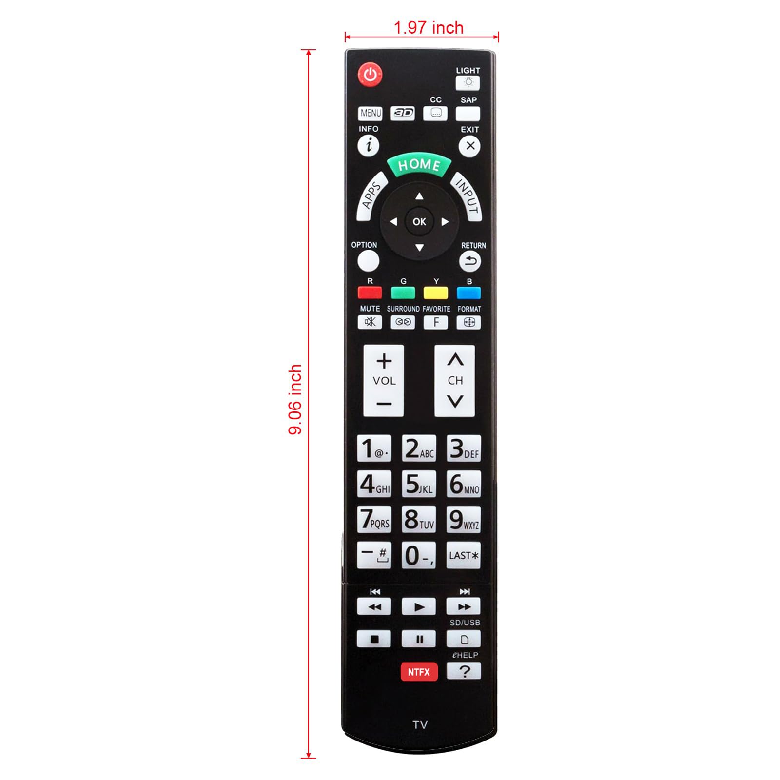 Amazon.com: N2QAYB000862 Replaced Remote fit for Panasonic Viera