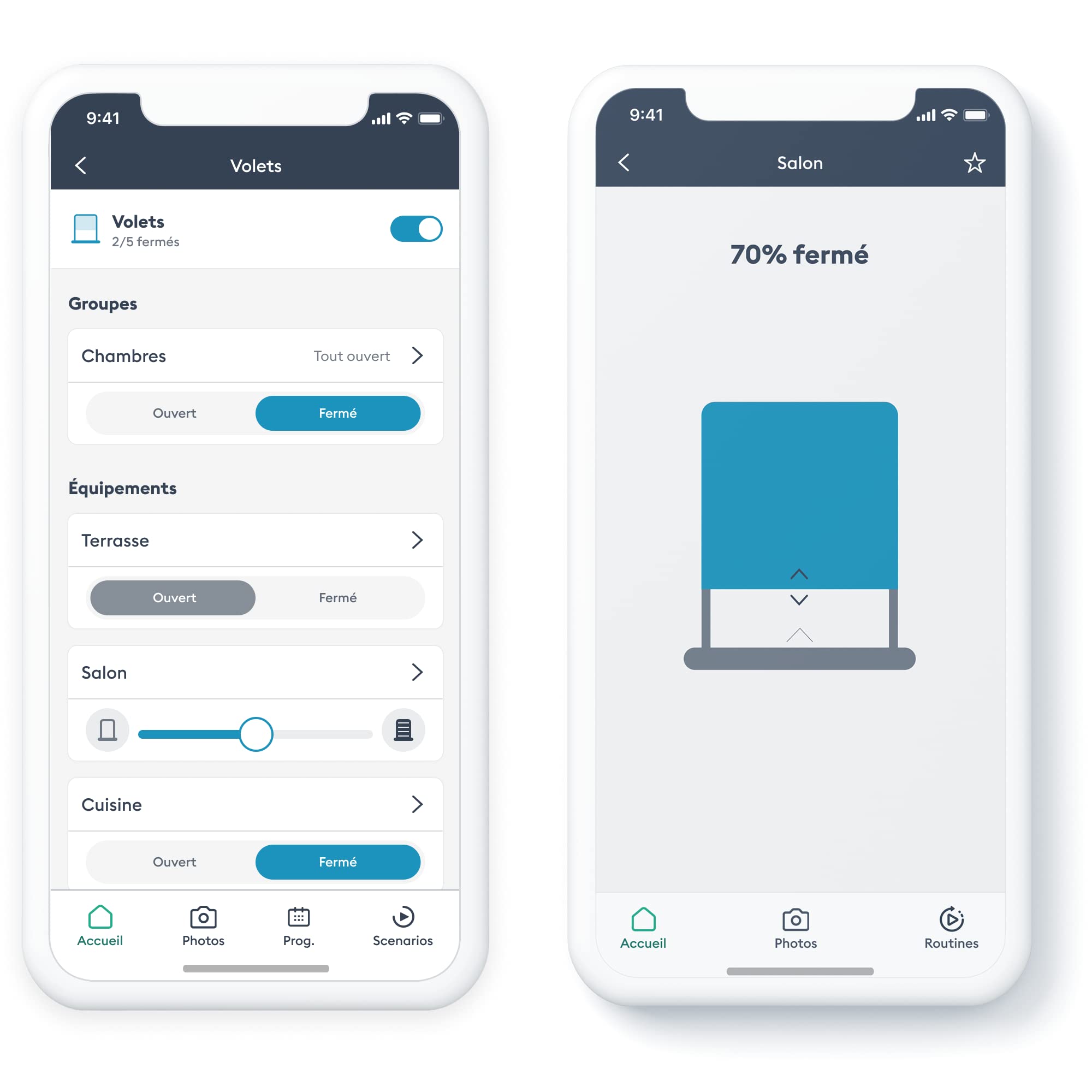 Delta Dore Pack Tyxia 642 connecté pour le contrôle via application de 5 volets filaires avec 5 récepteurs, 1 télécommande et une box maison connectée. Volets connectés, Commande vocale 6351437 Blanc