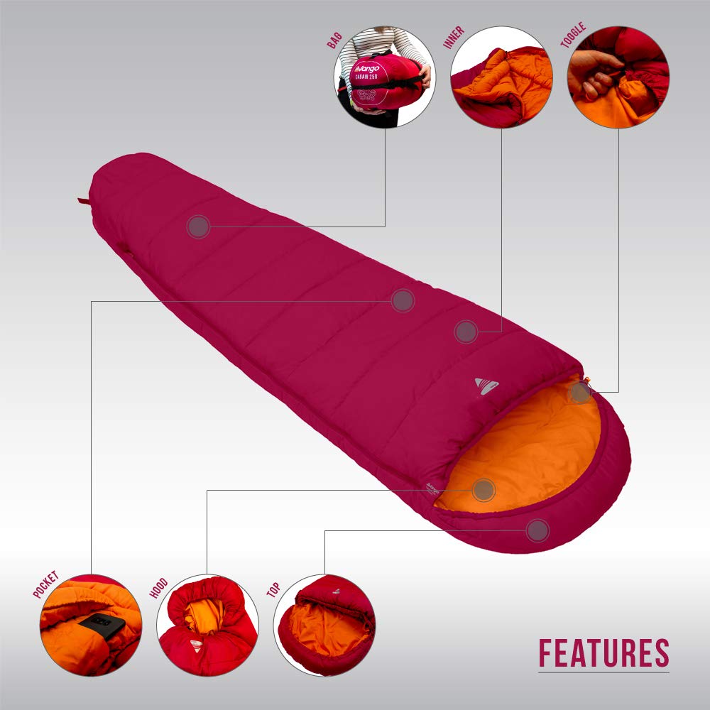 Vango Cadair 250 Sac de Couchage Momie Simple