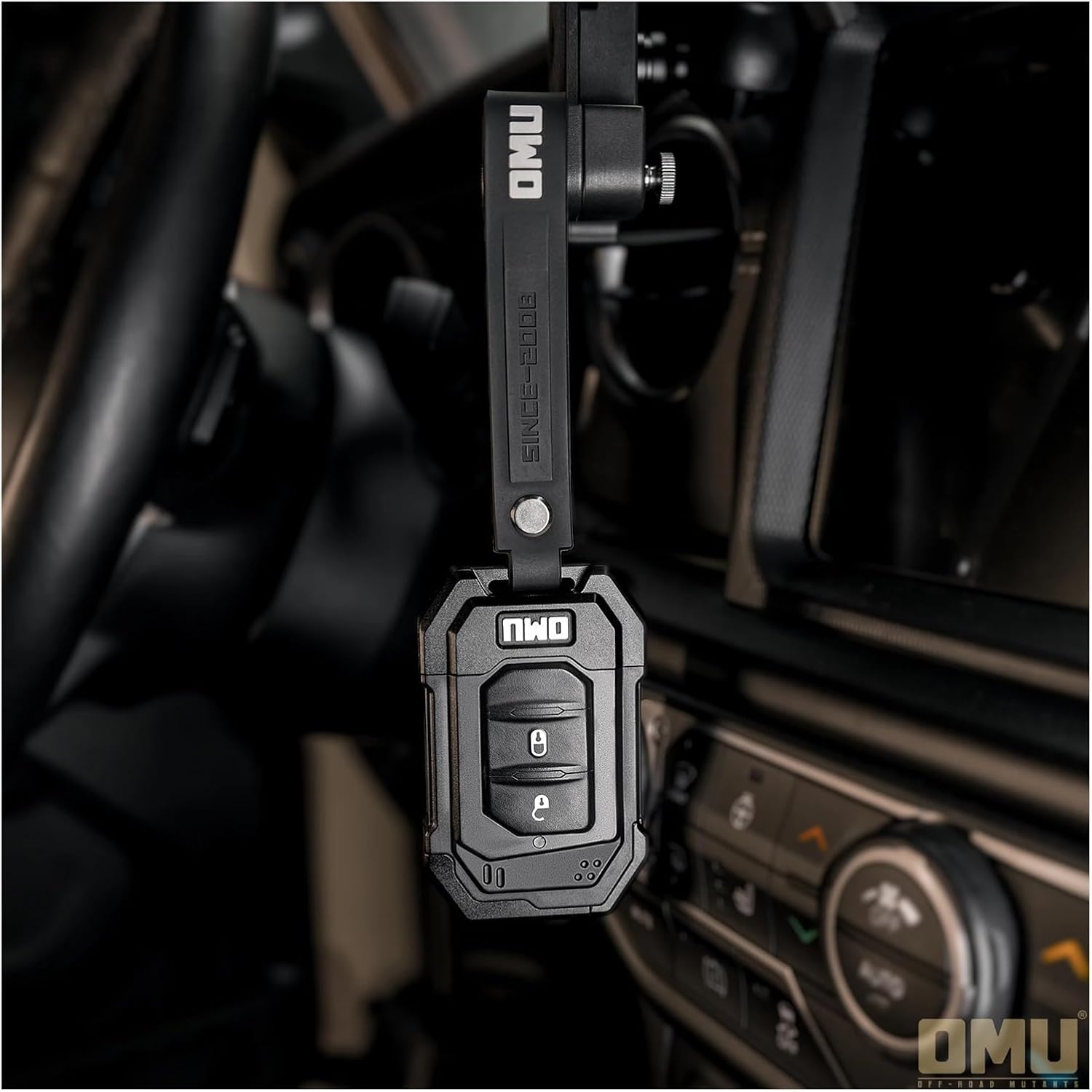 OMU013 JL Key Fob Case Cover Fob Shell Key Bag Holder Protection Shell Compatible with Jeep JL/JT Wrangler 1pcs Black