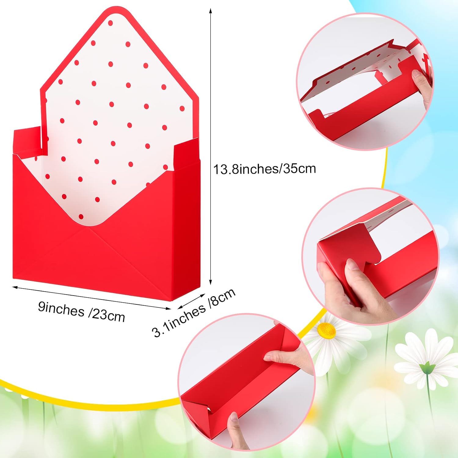 TaoBary 8 Pcs Mothers Day Envelope Boxes with Floral Foam, Classic image 2